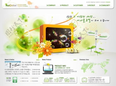 韩国数码产品网站模板图片