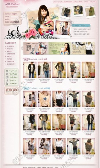 韩国女性时尚网页模板main图片