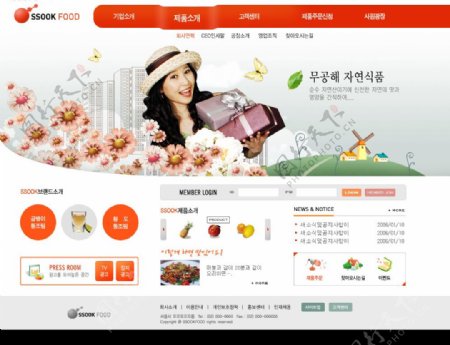 韩国食品模板图片