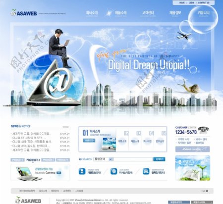高清韩国网页模板图片