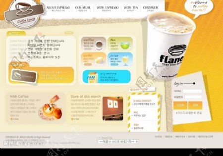 韩国PSD网页素材模板图片