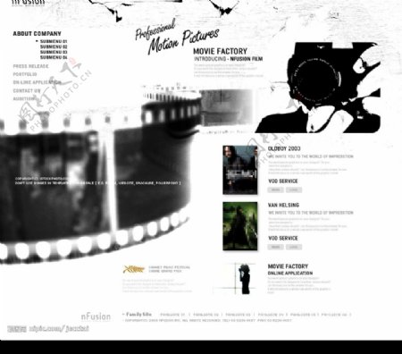 网页模板电影图片