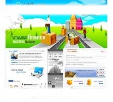 商务人员信息网站界面韩国模板图片