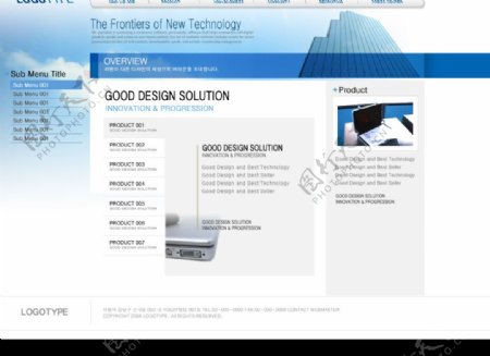 韩国企业网站PSD模板图片