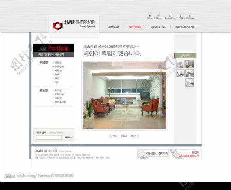 韩国家具公司网站模板图片