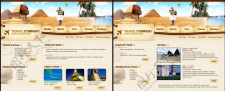 沙漠旅游企业网站模板无网页源码图片