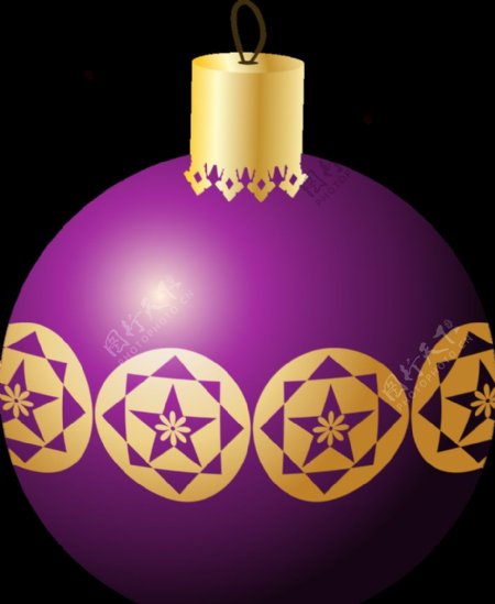紫色的圣诞彩球图片