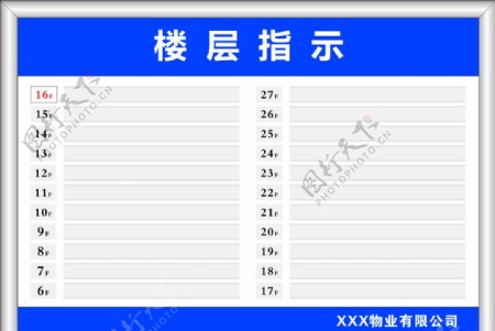 楼层指示图片