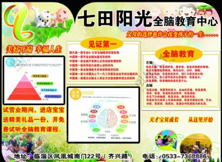 七田阳光教育宣传单图片
