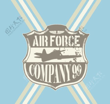空军盾牌绣章图案图片