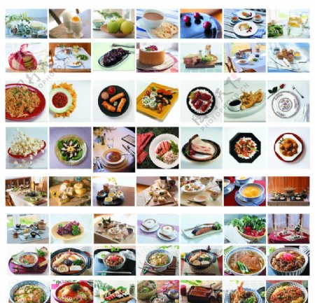 美食菜类餐具图片