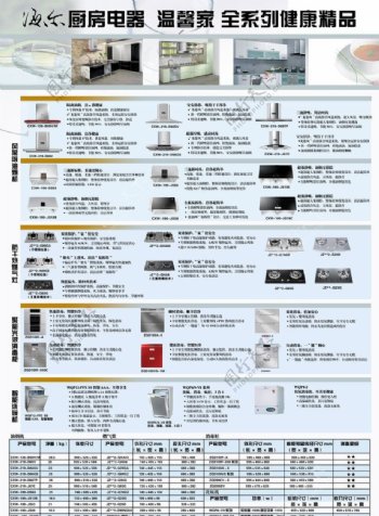 海尔厨房电器全系产品宣传单DM单图片