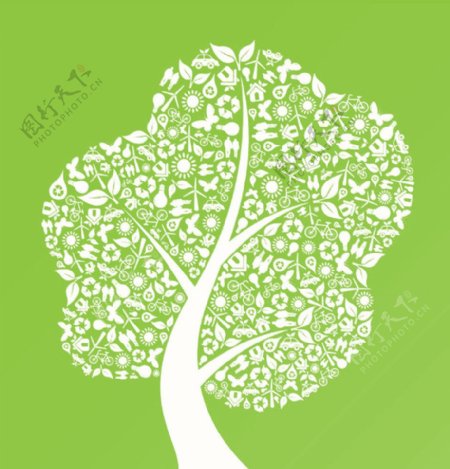 绿色健康树图片