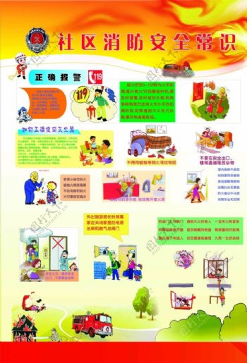 漯河消防社区宣传海报图片