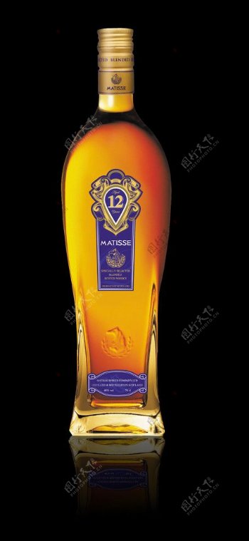 马谛氏苏格兰威士忌金牌12年瓶身图档正放图片