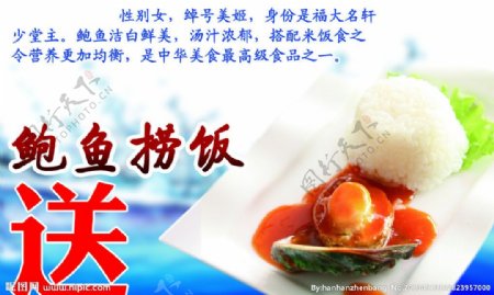 鲍鱼捞饭宣传海报图片