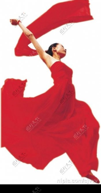 红衣舞者图片