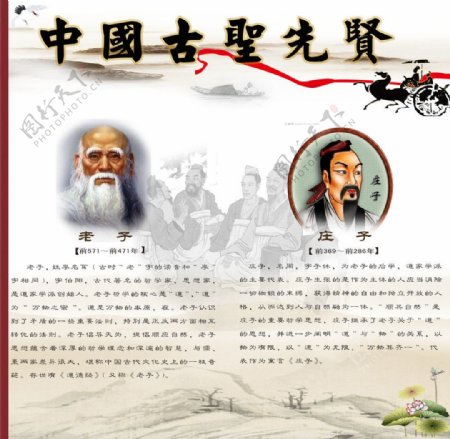 中国古圣先贤传统文化海报设计图片