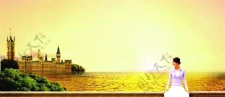 阳光海岸金色的海图片