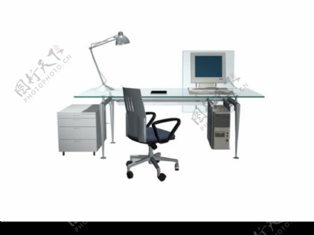 办公桌模型0056