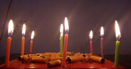 生日快乐蜡烛烛光