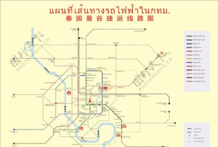 泰国曼谷捷运线路图