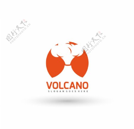 火山徽标模板