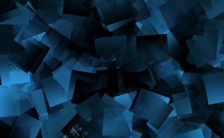 蓝色抽象立体方块背景