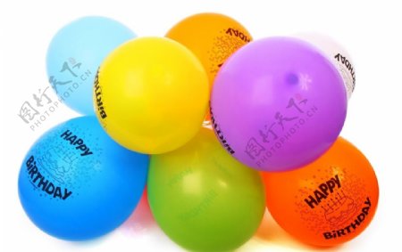五彩斑斓的生日气球