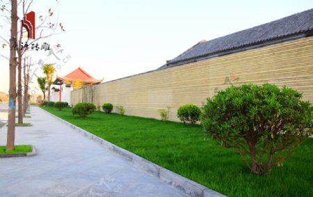 唐语砖雕园林景墙