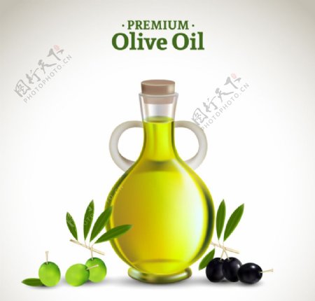 橄榄油瓶和油橄榄