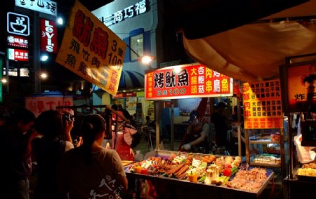 台湾夜市烤鱿鱼