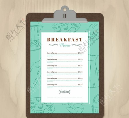 早餐菜单设计