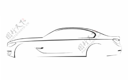 BMW7系线描图