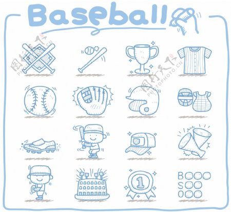 棒球运动图案