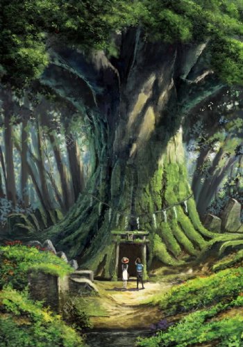 森林神树油画