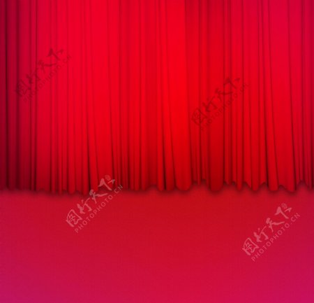 舞台红色幕布背景