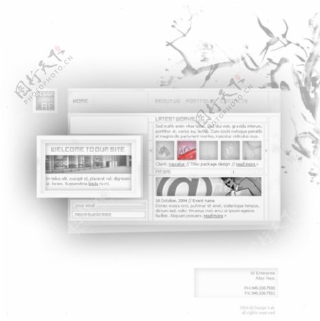 国外白色创意新颖网页设计