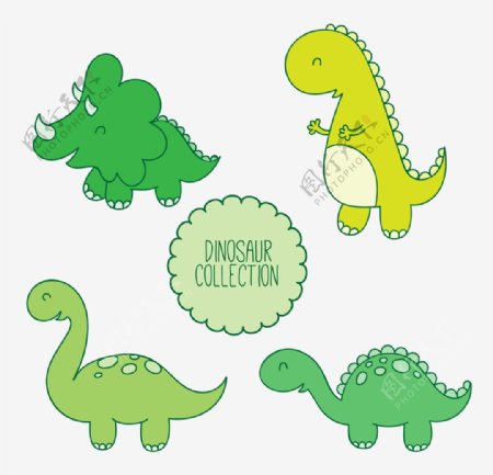 彩色插图恐龙