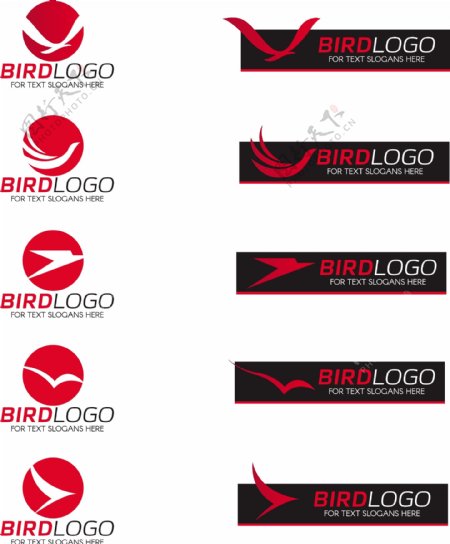 矢量飞鸟标志logo