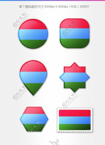 卡莱利亚国旗图标