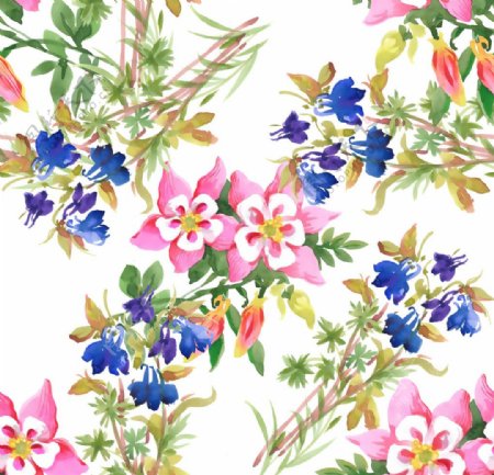 手绘水彩装饰花卉