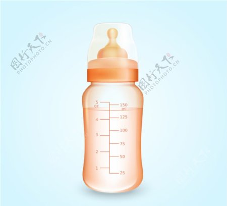 创意婴儿奶瓶矢量素材