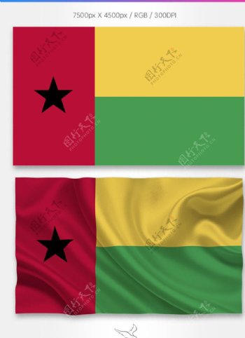 几内亚比绍国旗分层psd