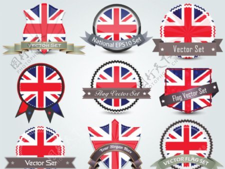 英国国旗标签