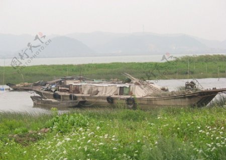 江边河流