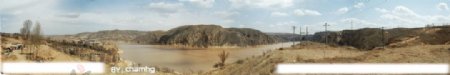 黄河大峡谷全景照片城坡段