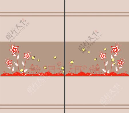 简约移门图案