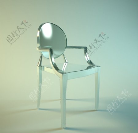 椅子高脚椅子银色