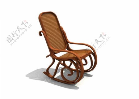 中式摇摇椅模型